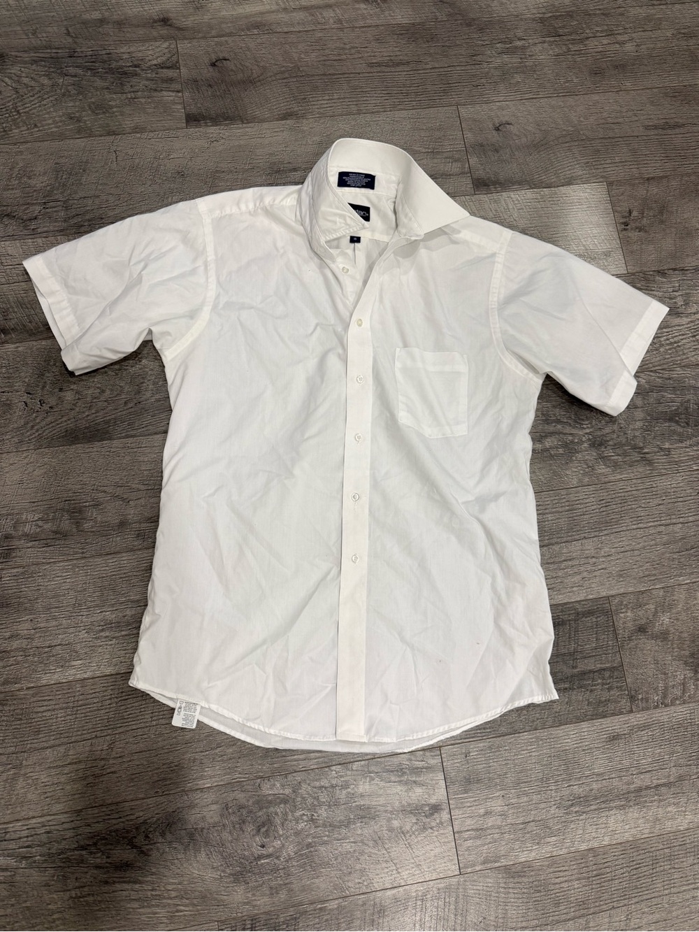 Men's Puritan White Short Sleeve Button Down Dress Shirt
